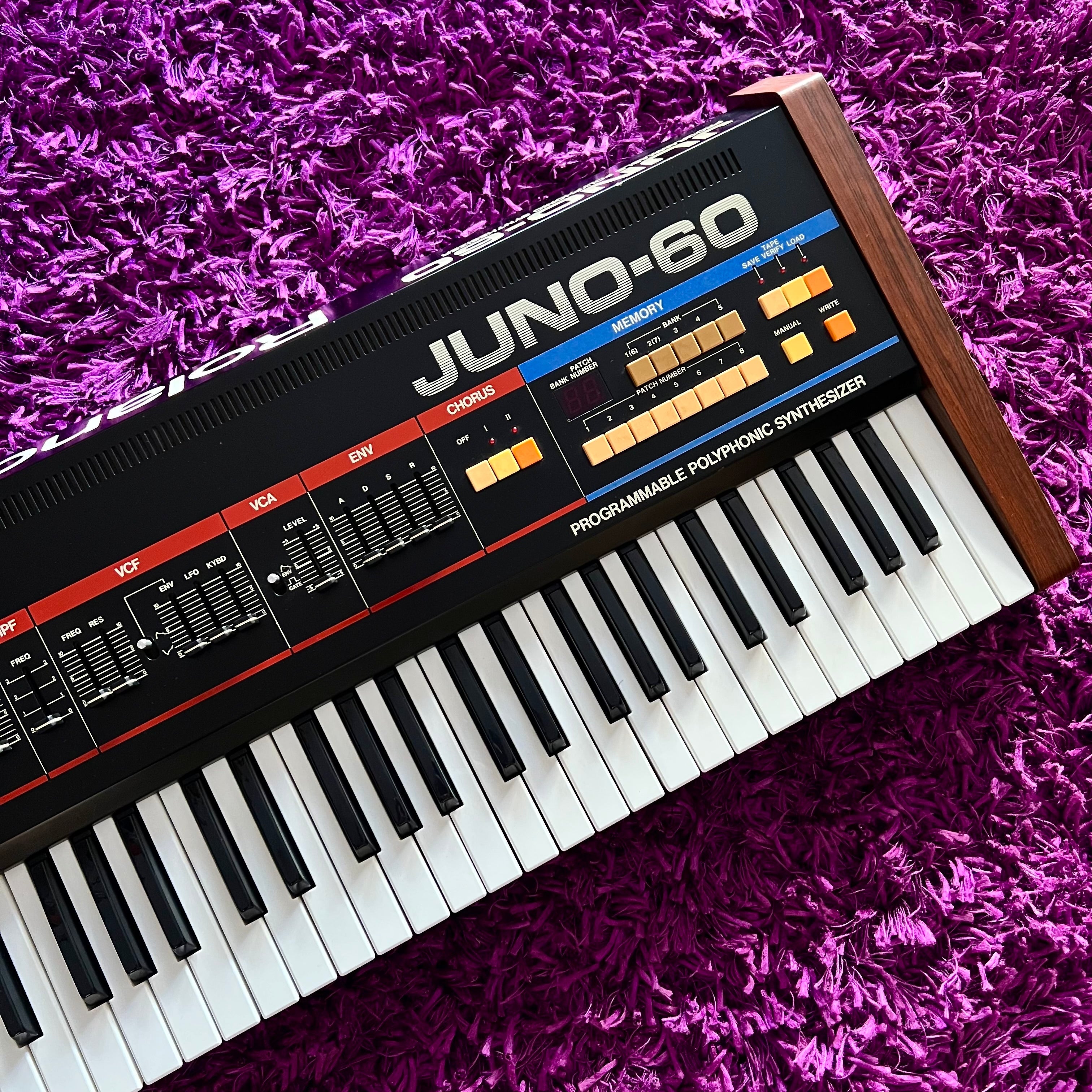 Roland JUNO-60 Polyphonic Analog Synthesizer 1980s Vintage