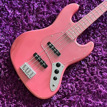 2013 Fernandes RJB-CUSTOM Jazz Bass Rose Pink Metallic (w/ Case)