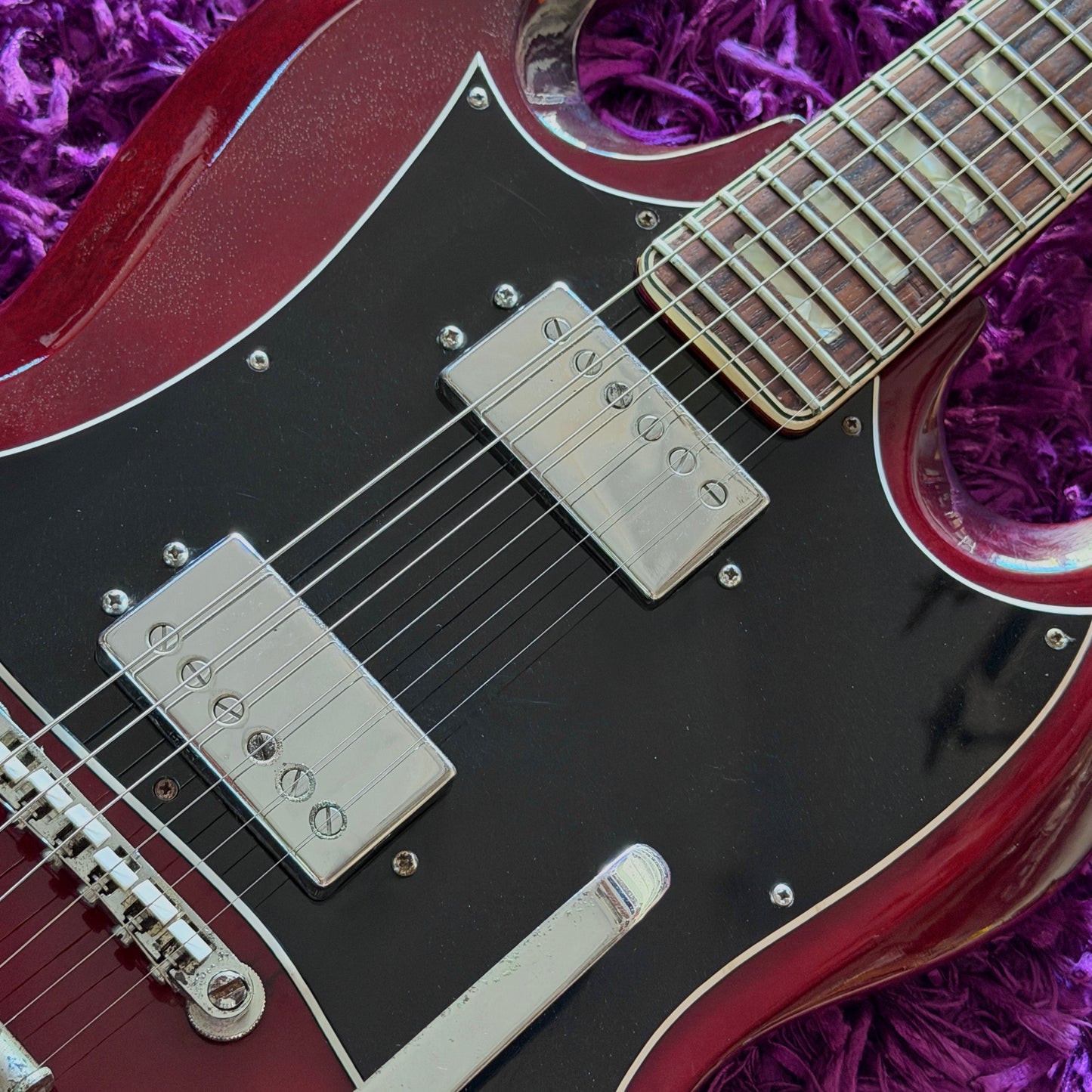Early 1970s Teisco SG Style Electric Guitar Cherry Red (MIJ Kawai)