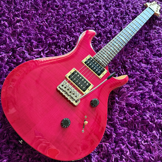 2022 PRS SE Custom 24 Bonnie Pink Double Cutaway Electric Guitar