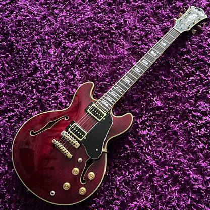 1979 Greco SV-800 Super View Semi-Hollow Electric Guitar Wine Red (MIJ Fujigen)