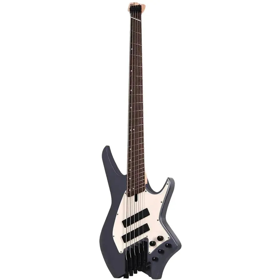 HILS HNB5 – Gloss Gunmetal Gray – Headless 5-String Bass