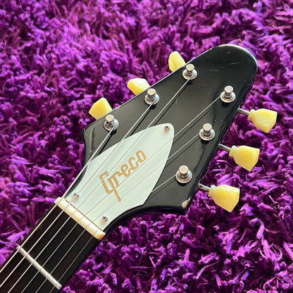 1982 Greco Japan FV-600 Flying V Black (w/ OHSC) (MIJ Fujigen)