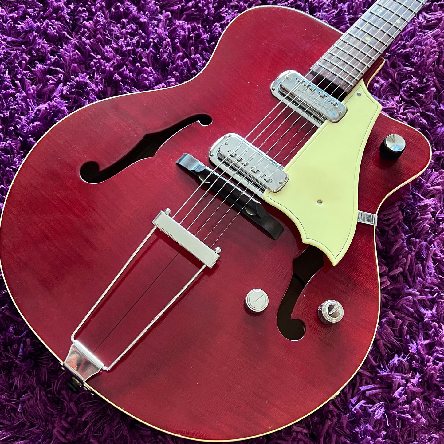 1962-63 Maton 545 "Premier Electric" Hollow Body Electric Guitar Cherry Red (Made in Australia)