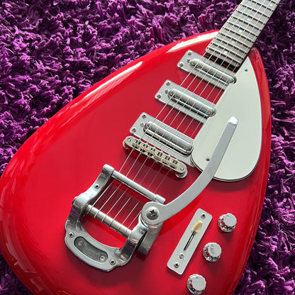 1990s ROX by Combat Guitars (VOX) Mark VI Teardrop Red (MIJ)