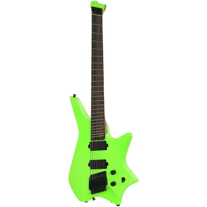 HILS HZ7 – Satin Neon Green – Headless 7-String Guitar