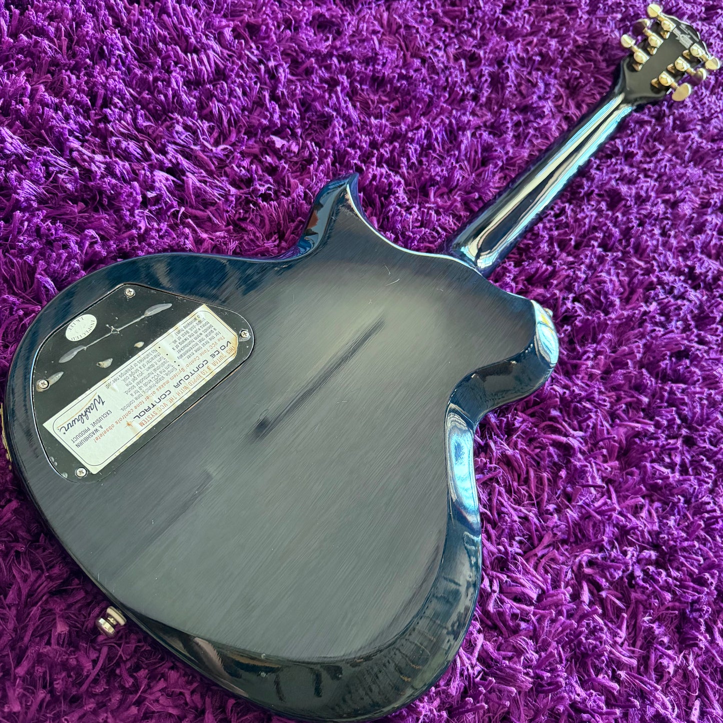 2001 Washburn Idol WI‑64DL Quilted Maple Top Transparent Blue Electric Guitar