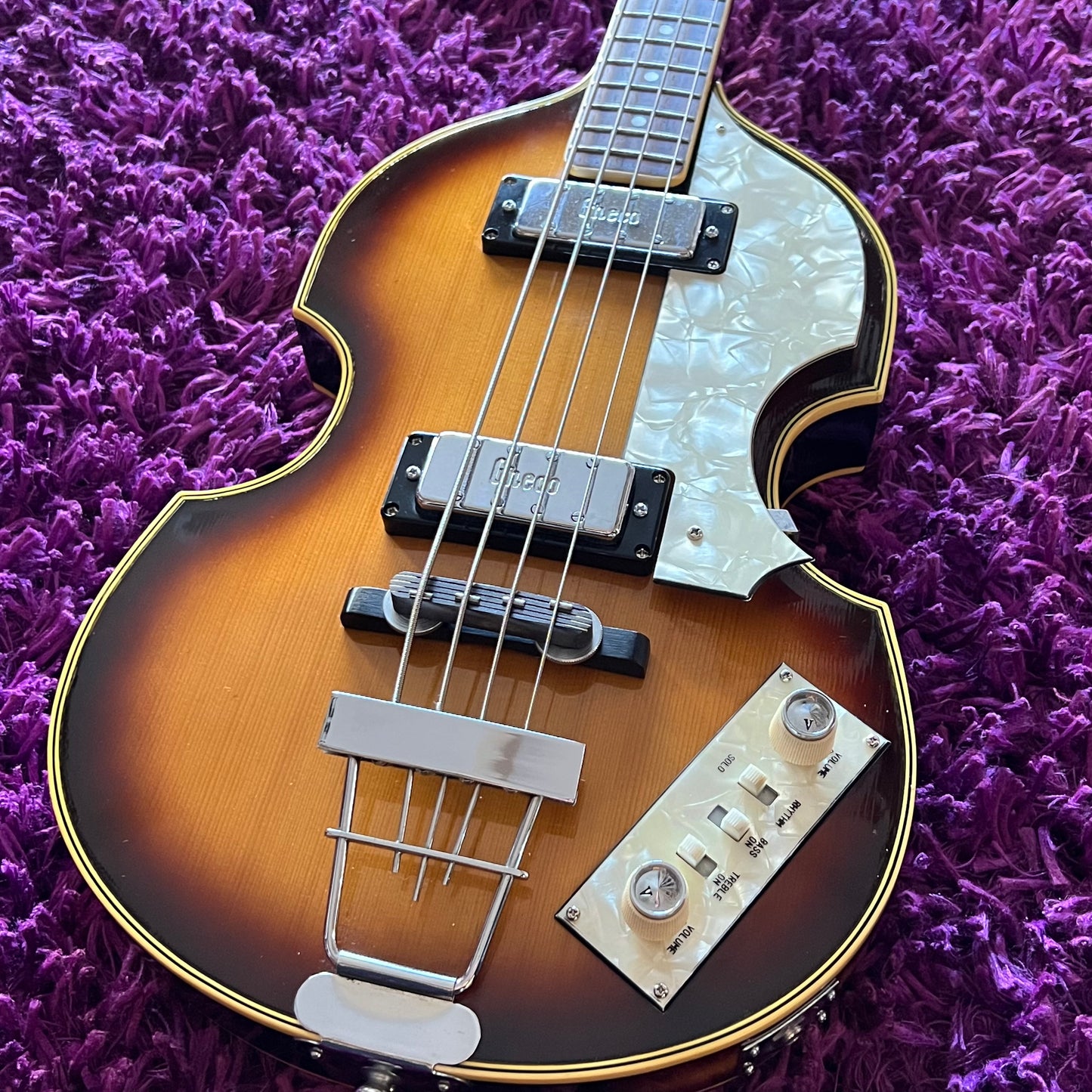 Early 1970s Greco VB-450 Violin Bass Hollowbody Beatle Bass (MIJ) (w/ HSC)