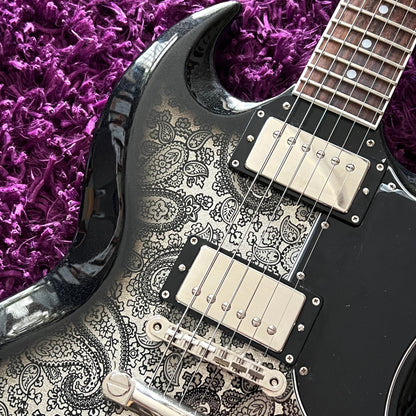 Tokai 'Vintage Series' USG-BP SG Style Electric Guitar Black Paisley (MIJ) (w/ OHSC & Paperwork)