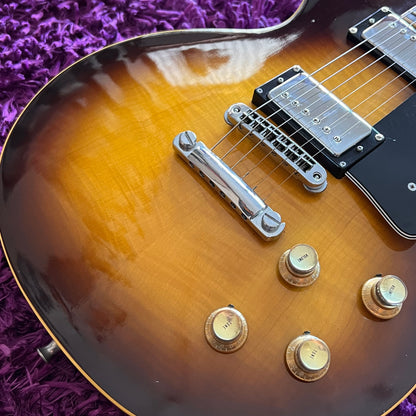 1977 Greco EG-500 Les Paul Standard Flame Maple Top Tobacco Sunburst (w/ HSC) (MIJ Fujigen)