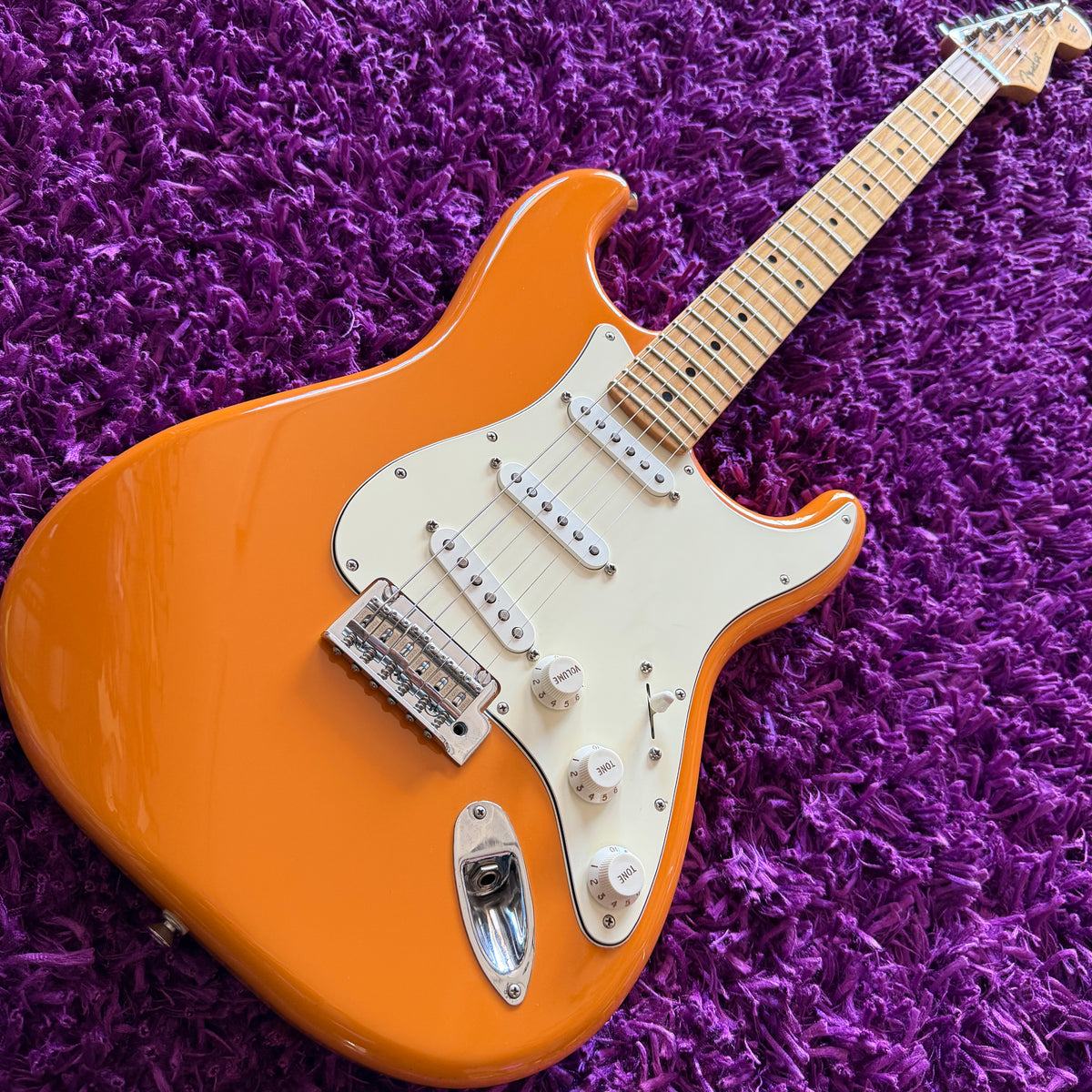 2022 Fender Player Stratocaster Capri Orange, Maple Neck (Made in Mexico)