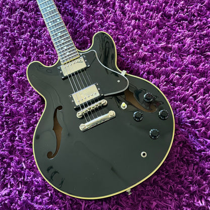 2012 Fujigen Masterfield MSA-HP Semi-Hollow Black (MIJ Fujigen) (w/ HSC)