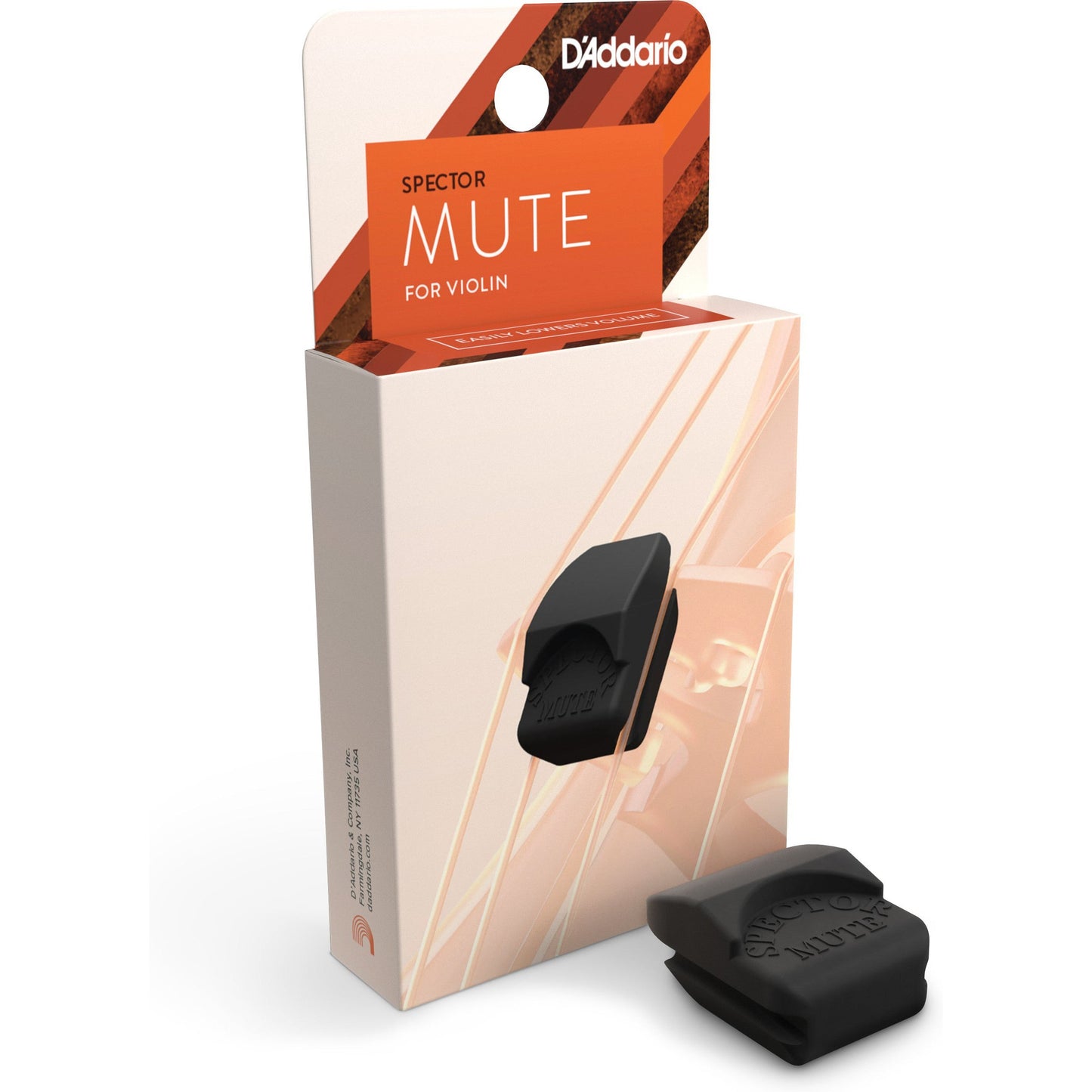 D'Addario Spector Violin Mute, Black