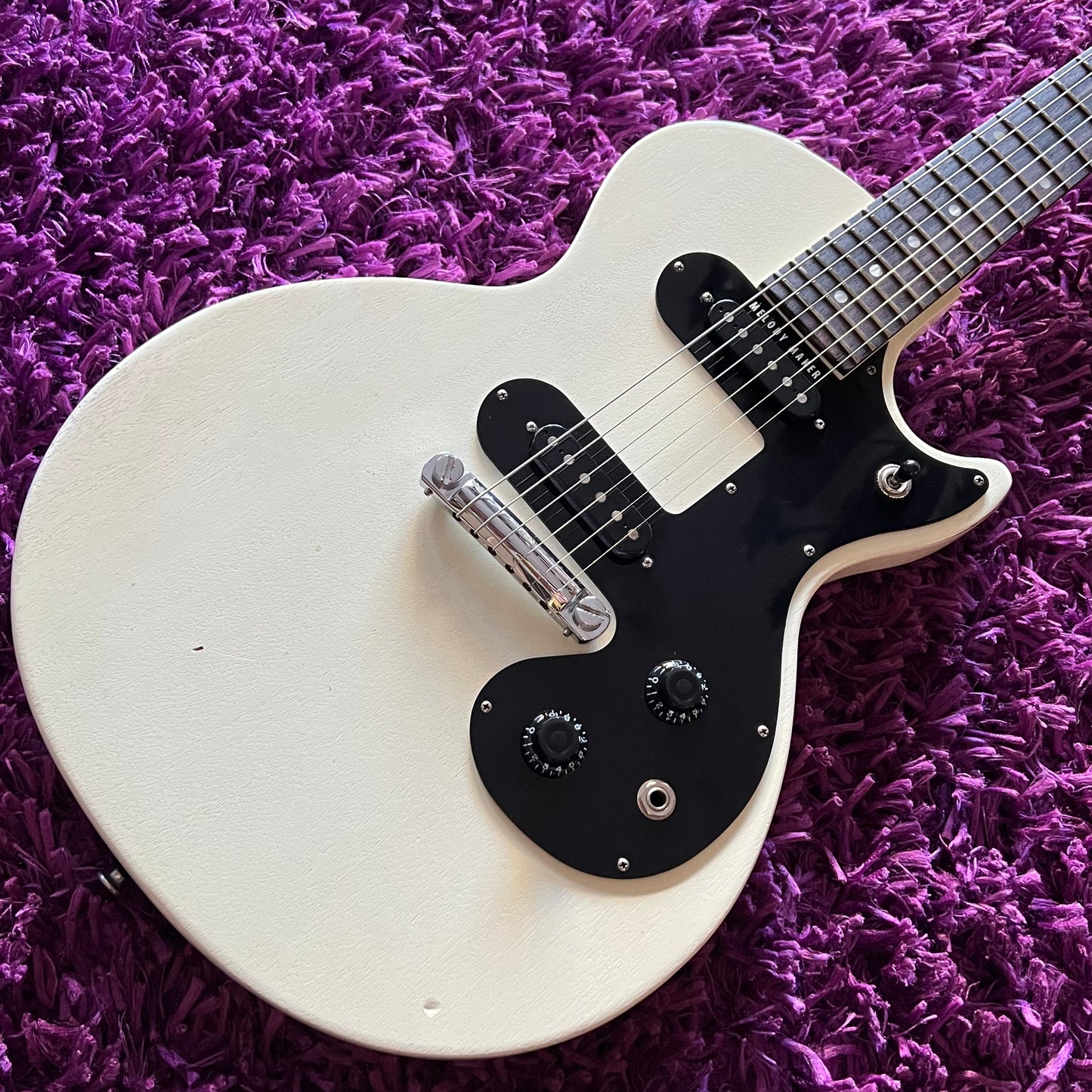 2007 Gibson Melody Maker Double 1959 Vintage Reissue Electric Guitar White (w/ HSC)