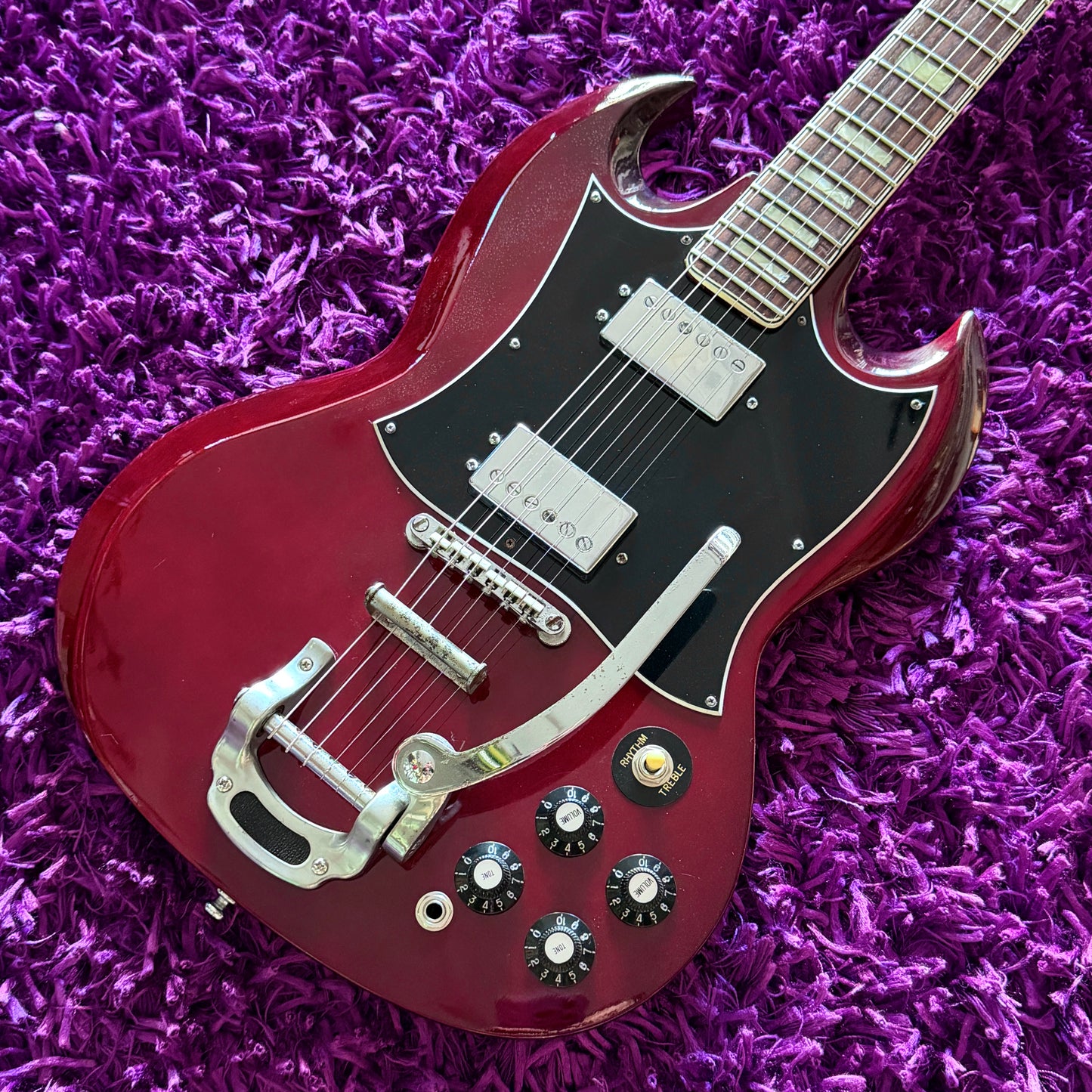 Early 1970s Teisco SG Style Electric Guitar Cherry Red (MIJ Kawai)