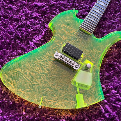 Fernandes MG-115C Acrylic Mockingbird Green Acrylic Transparent (Hide Signature)