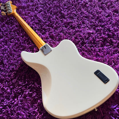 2010-11 Fender J-Craft JAB-LH Jaguar Bass Olympic White Left Handed (MIJ) (w/ Gig Bag)