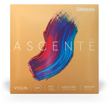 D'Addario Ascenté Violin String Set – 4/4 Scale – Medium Tension