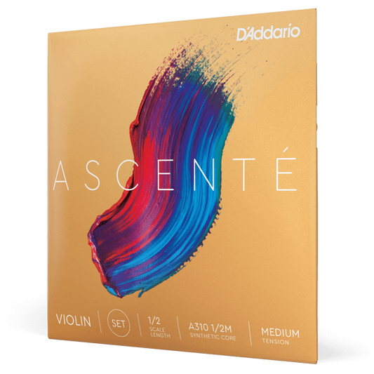 D'Addario Ascenté Violin E String – 1/2 Scale – Medium Tension