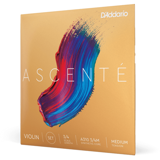 D'Addario Ascenté Violin E String – 3/4 Scale – Medium Tension