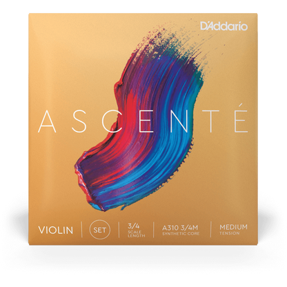D'Addario Ascenté Violin A String – 3/4 Scale – Medium Tension