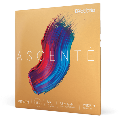 D'Addario Ascenté Violin D String – 1/4 Scale – Medium Tension