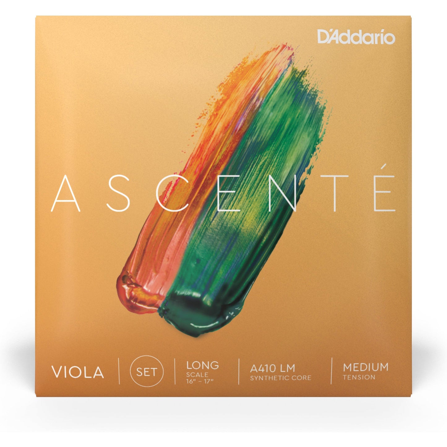 D'Addario Ascenté Viola String Set, Long Scale, Medium Tension