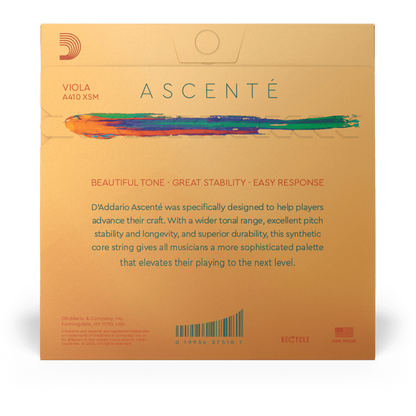 D'Addario Ascenté Viola D String – Extra-Short Scale – Medium Tension