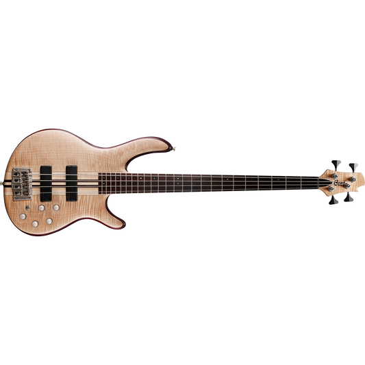 Cort A4 Plus FMMH 4-String Bass Guitar – Open-Pore Natural