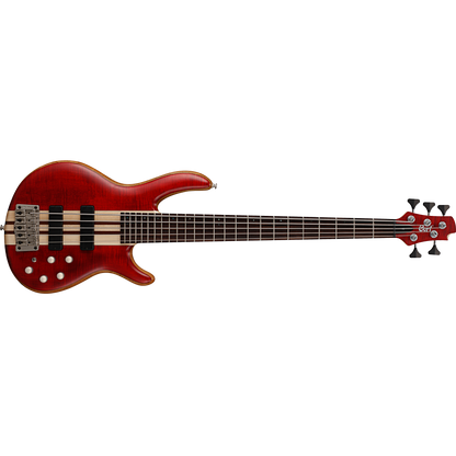 Cort A5 Plus FMMH 5-String Bass Guitar – Open-Pore Black Cherry