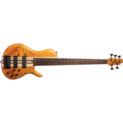 Cort A5 Plus SC 5-String Bass Guitar – Open-Pore Amber