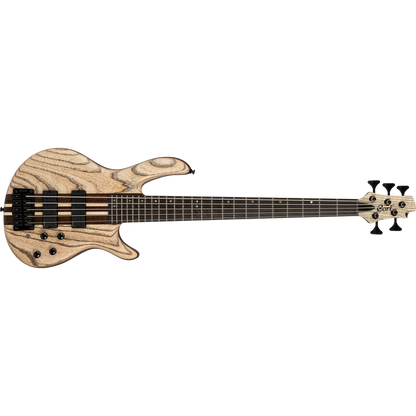 Cort A5 Ultra Ash 5-String Bass Guitar – Etched Natural Black