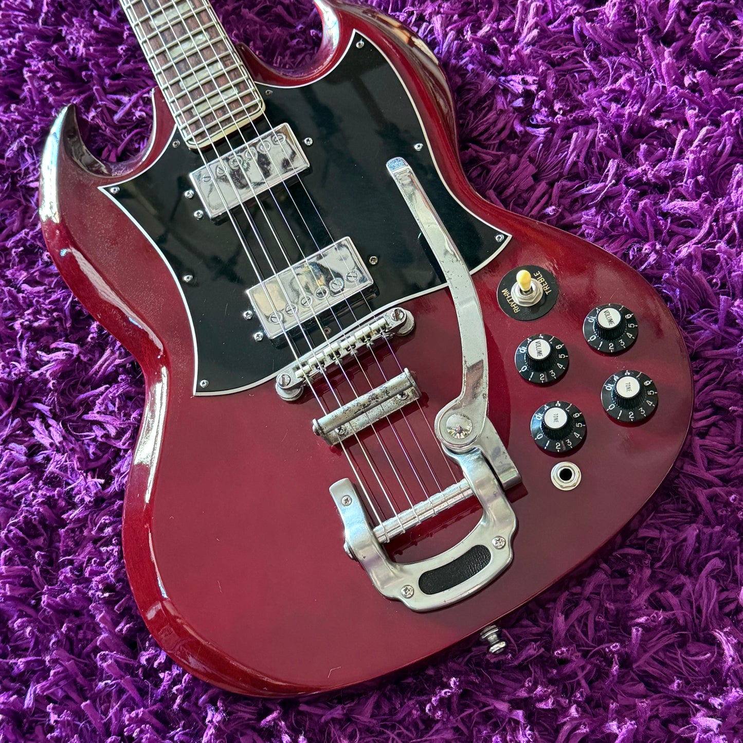 Early 1970s Teisco SG Style Electric Guitar Cherry Red (MIJ Kawai)