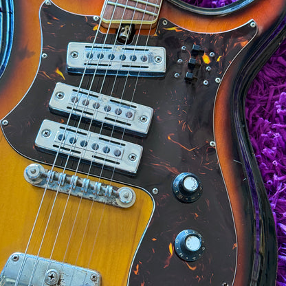 Late-1960s Kawai "Sen" 3-Tone Sunburst Electric Guitar (MIJ)