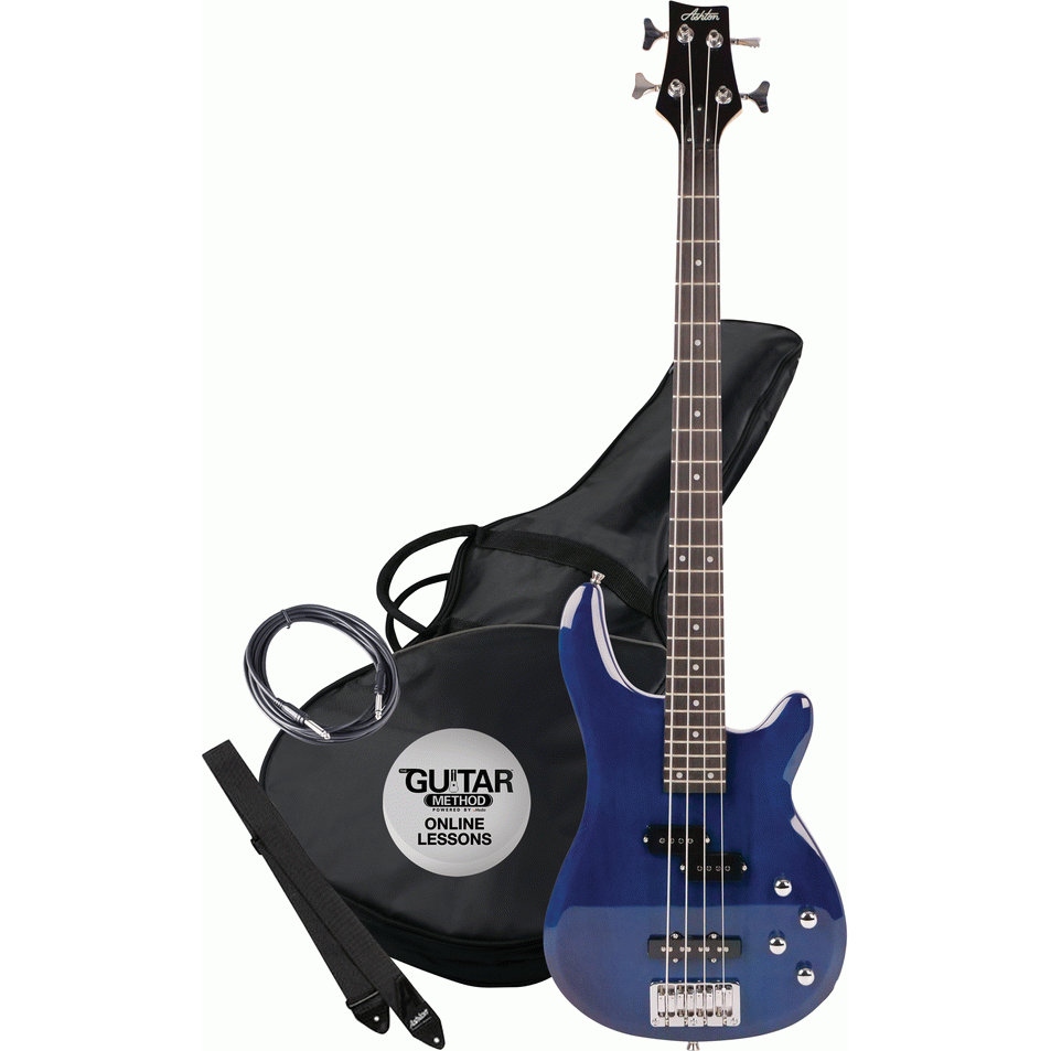 Ashton AB4TDB Bass Guitar in Blue