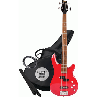 Ashton AB4TRD Bass Guitar in Red