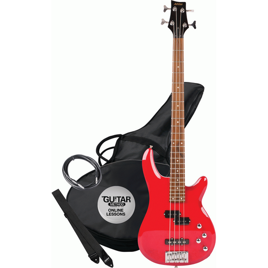 Ashton AB4TRD Bass Guitar in Red