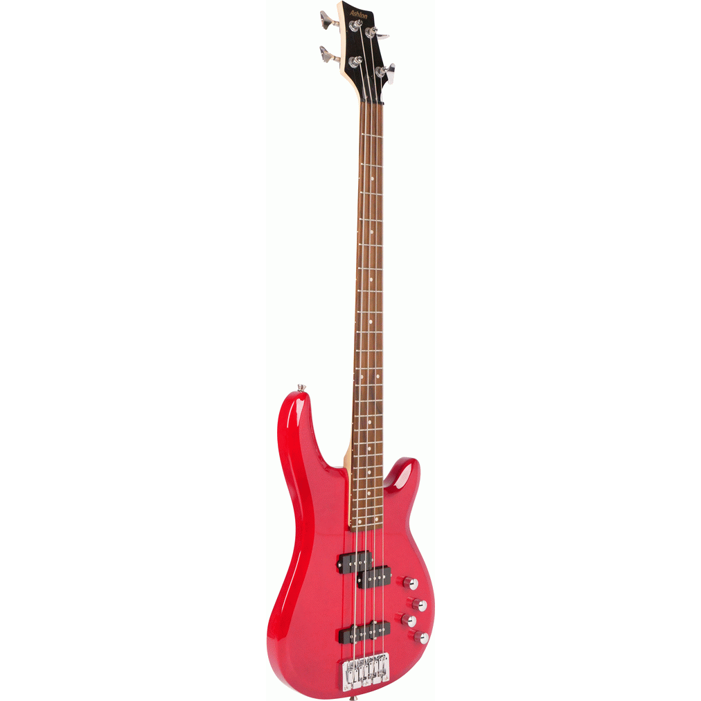 Ashton AB4TRD Bass Guitar in Red