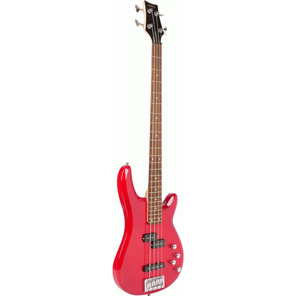 Ashton AB4TRD Bass Guitar in Red