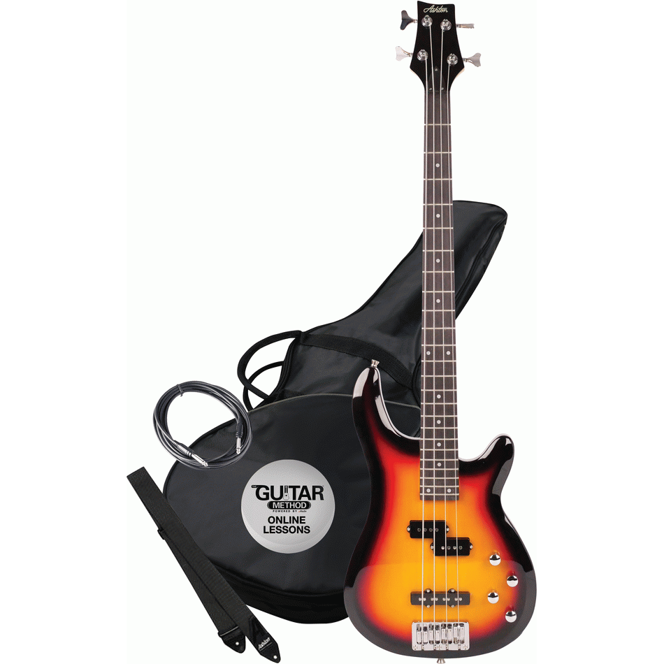 Ashton AB4TSB Bass Guitar in Sunburst