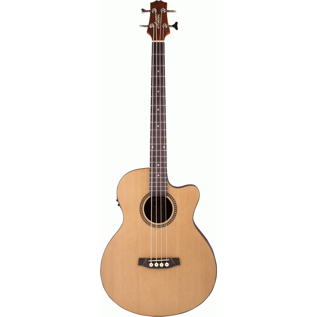 Ashton ACB400CEQNTM Acoustic Bass Guitar with Cutaway and EQ