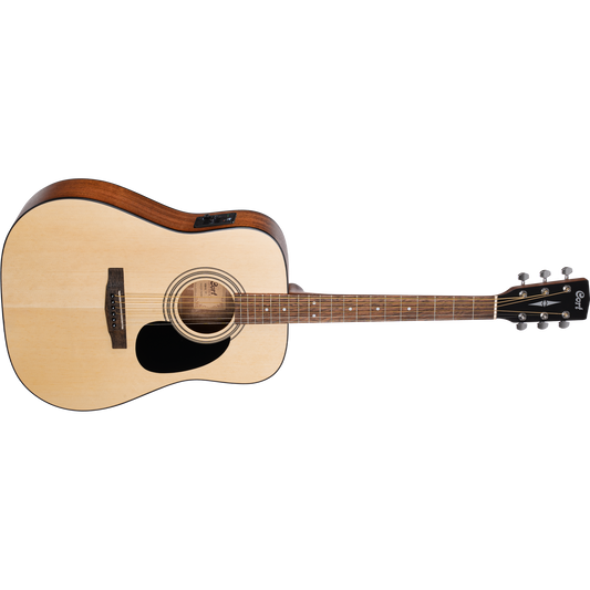 Cort AD810E Open Pore Natural Dreadnought Acoustic Guitar