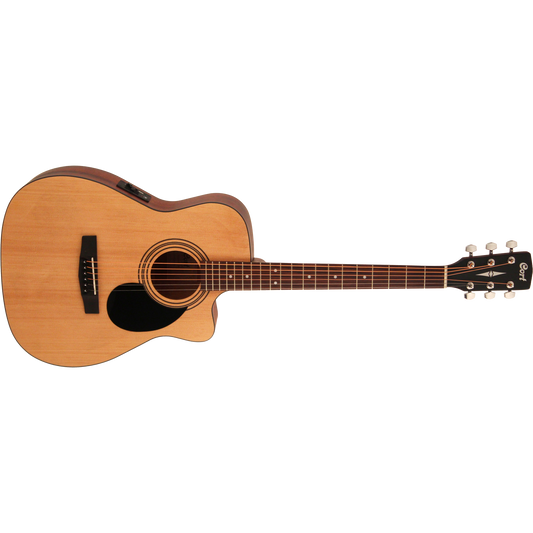 Cort AF515CE Open Pore Natural Concert Cutaway Acoustic Guitar