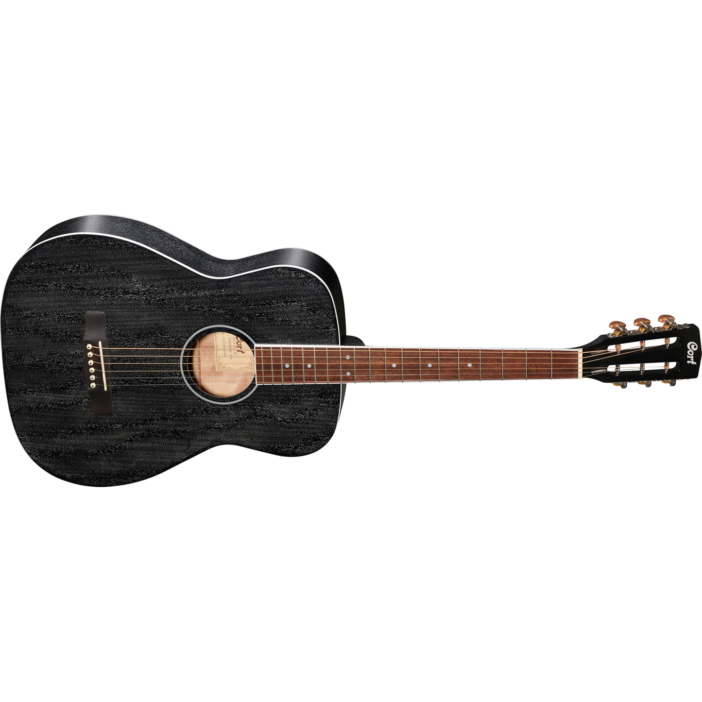 Cort AF590MF BOP Mahogany Black Open Pore Concert Acoustic Guitar