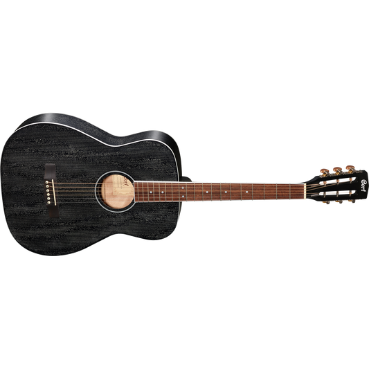 Cort AF590MF BOP Mahogany Black Open Pore Concert Acoustic Guitar