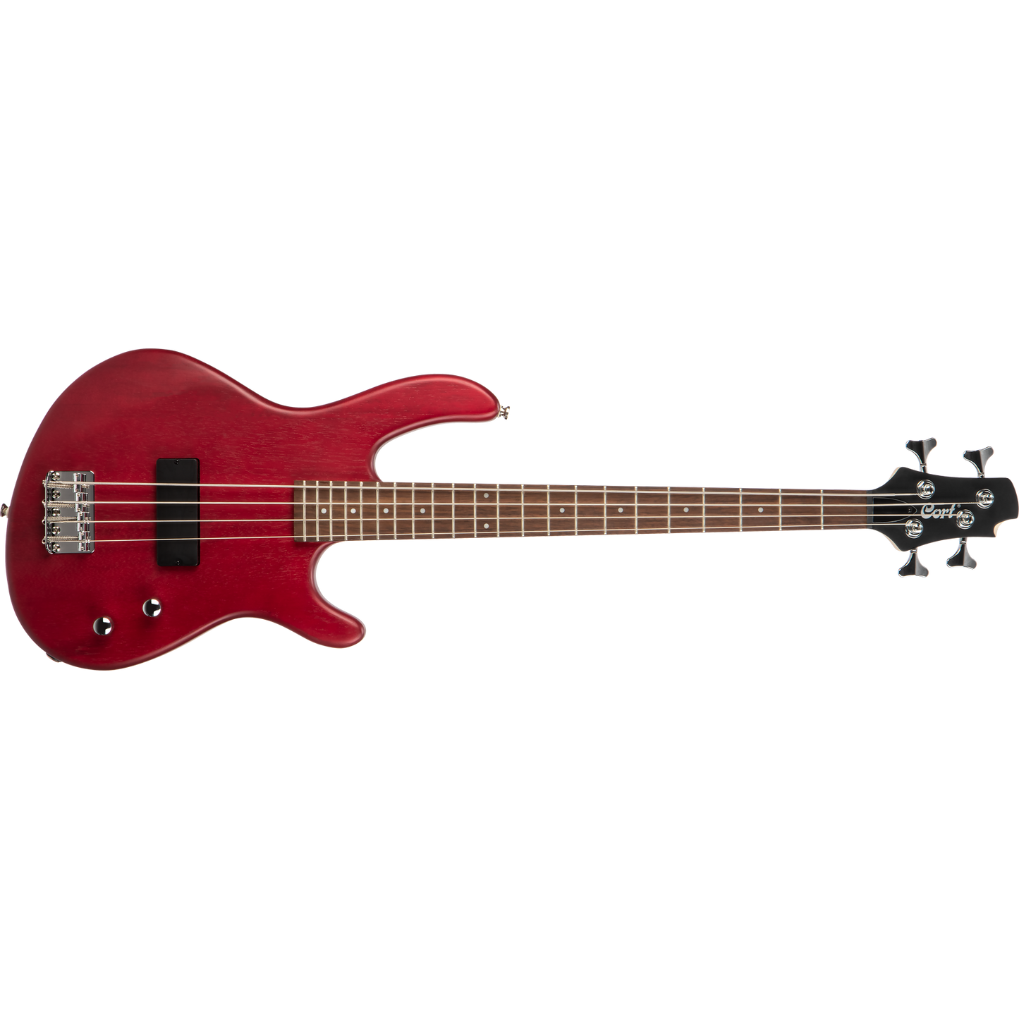 Cort Action Junior OPBC Open Pore Black Cherry 30" Short Scale 4 String Bass