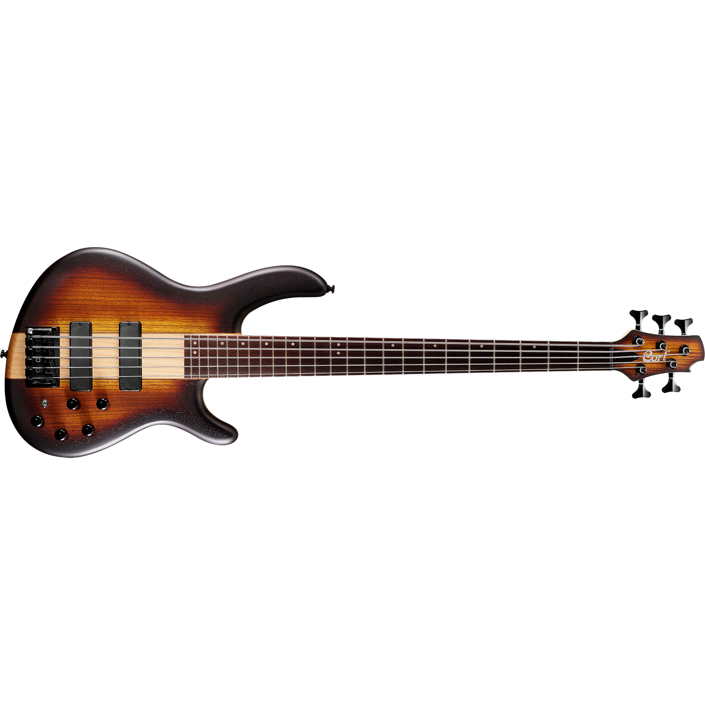 Cort C5 Plus ZBMH OTAB Open Pore Tobacco Burst 5 String Bass