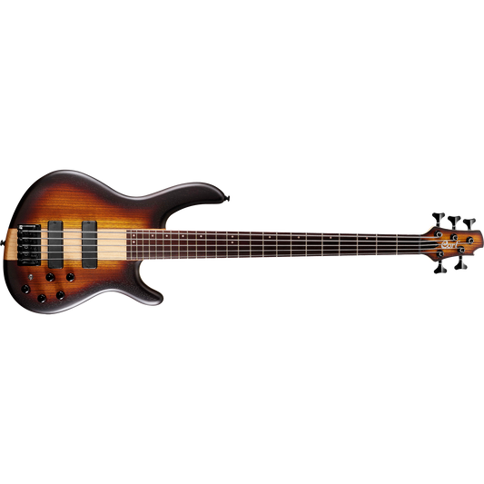 Cort C5 Plus ZBMH OTAB Open Pore Tobacco Burst 5 String Bass