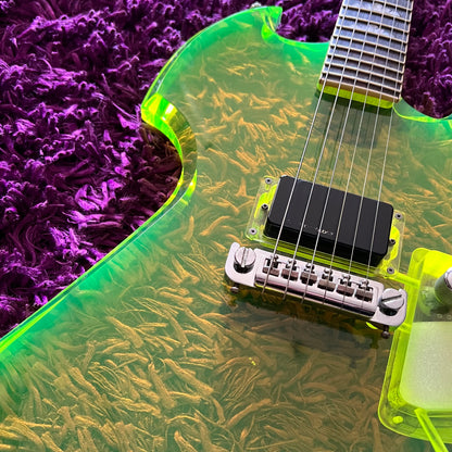 Fernandes MG-115C Acrylic Mockingbird Green Acrylic Transparent (Hide Signature)