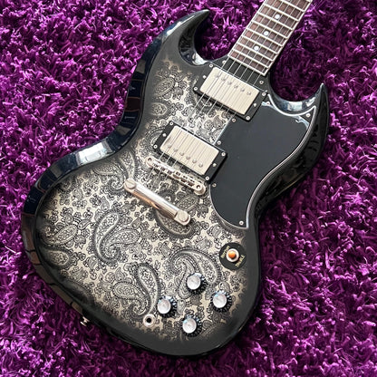 Tokai 'Vintage Series' USG-BP SG Style Electric Guitar Black Paisley (MIJ) (w/ OHSC & Paperwork)